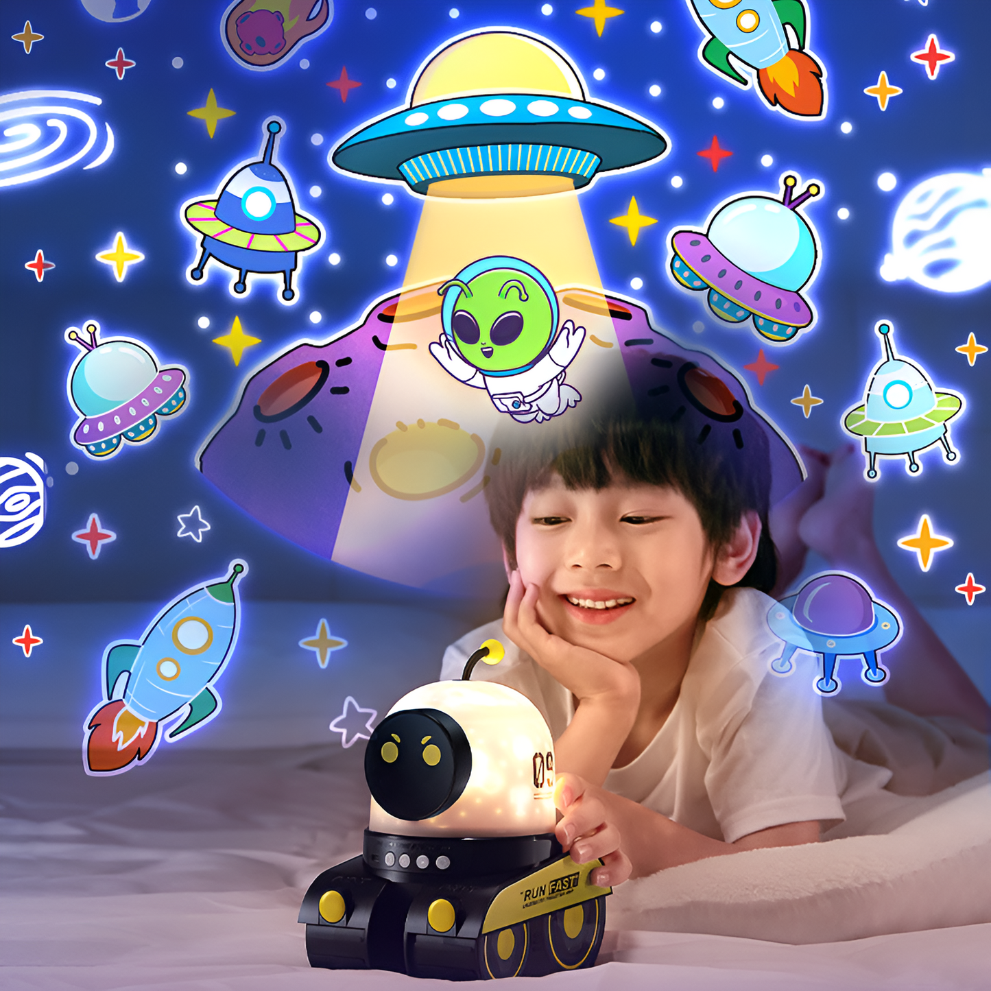 Robot Star Projection Lamp - Lil Bug