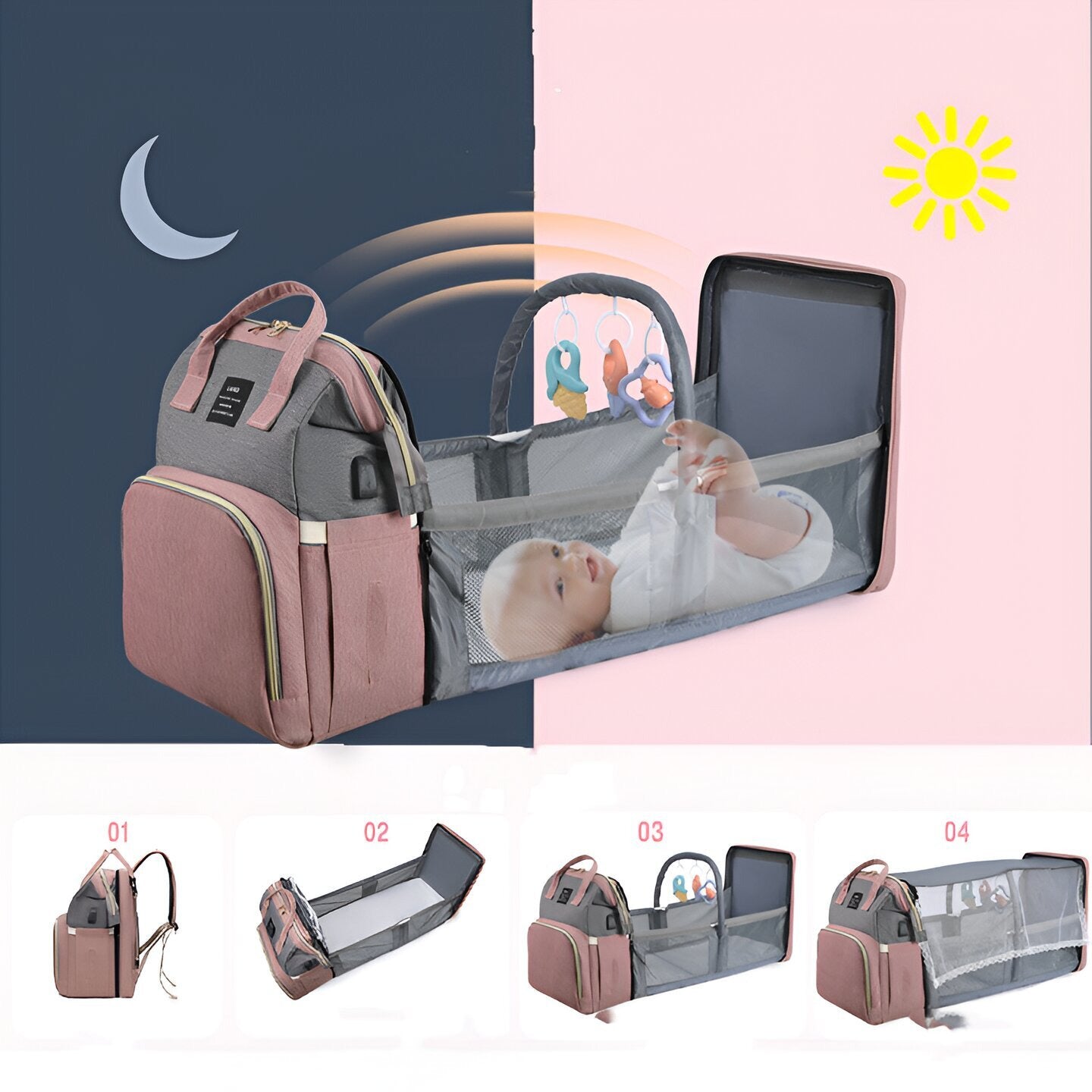 Portable Crib Backpack - Lil Bug