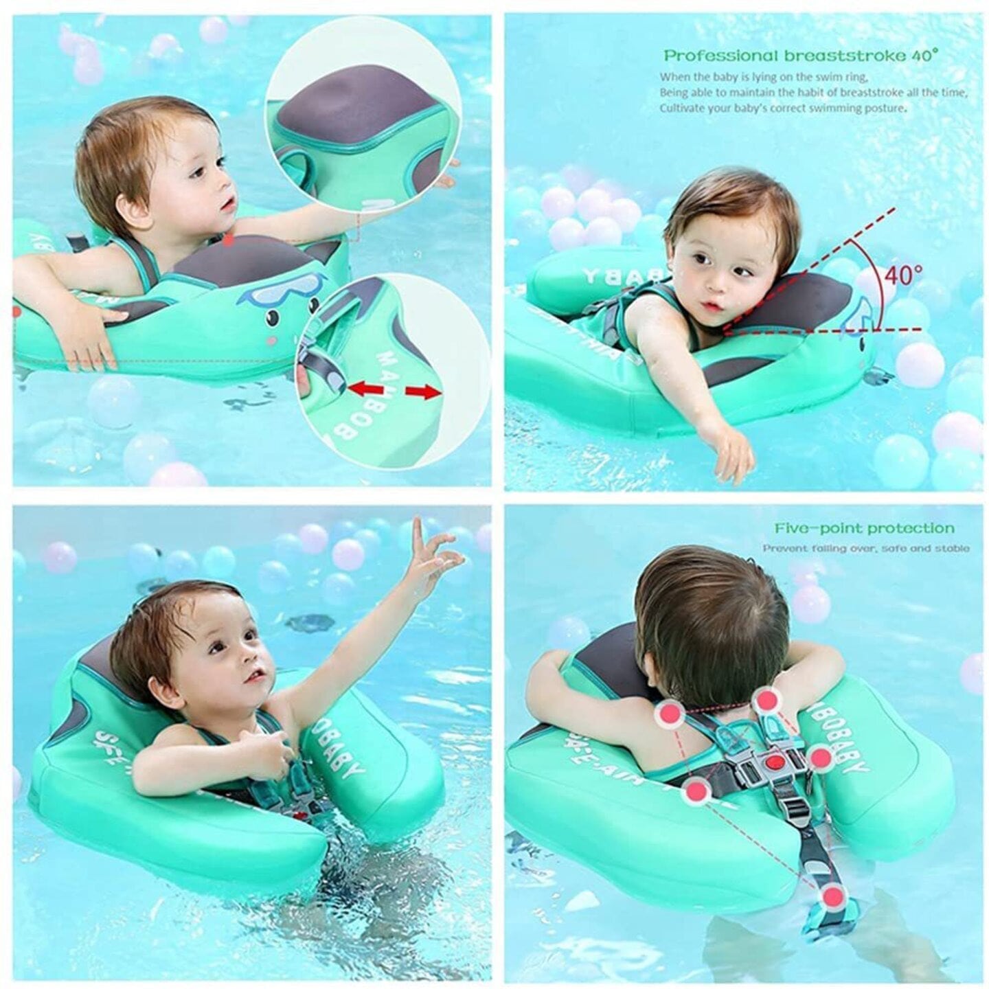 Baby Swim Collar with UV Shades - Lil Bug