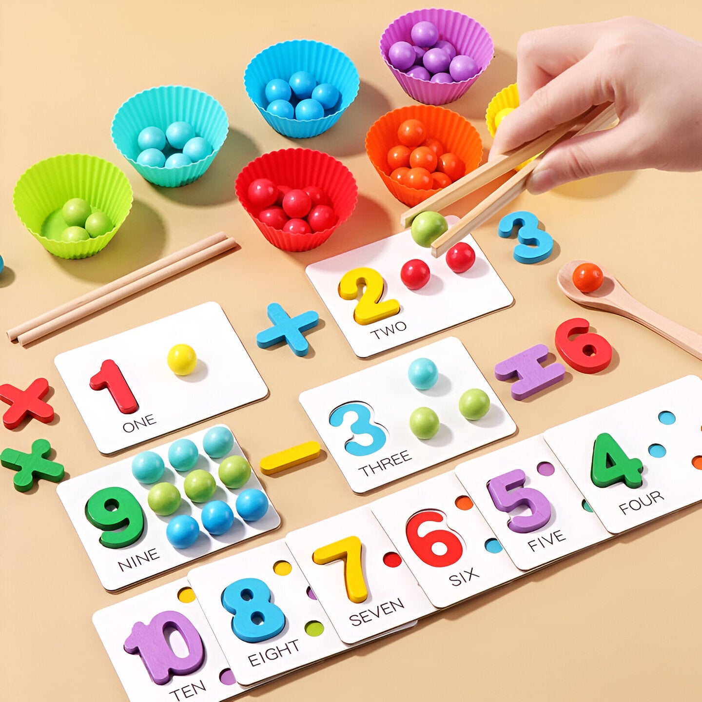 Number Cognitive Operation Bead Matching Game - Lil Bug