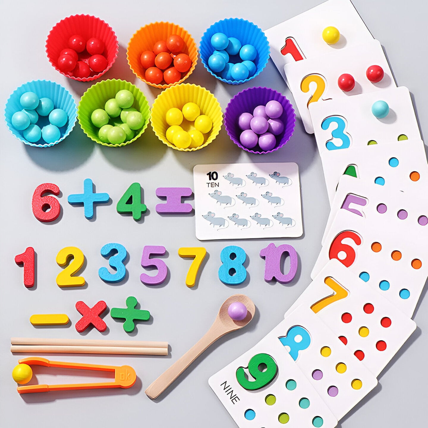 Number Cognitive Operation Bead Matching Game - Lil Bug