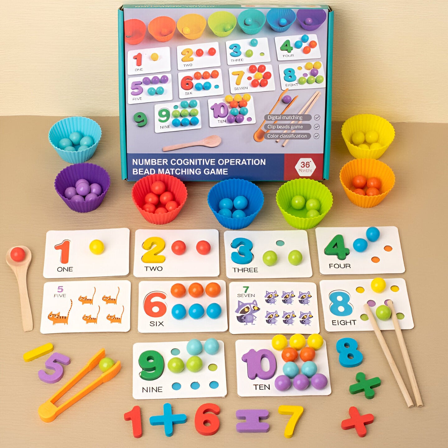 Number Cognitive Operation Bead Matching Game - Lil Bug