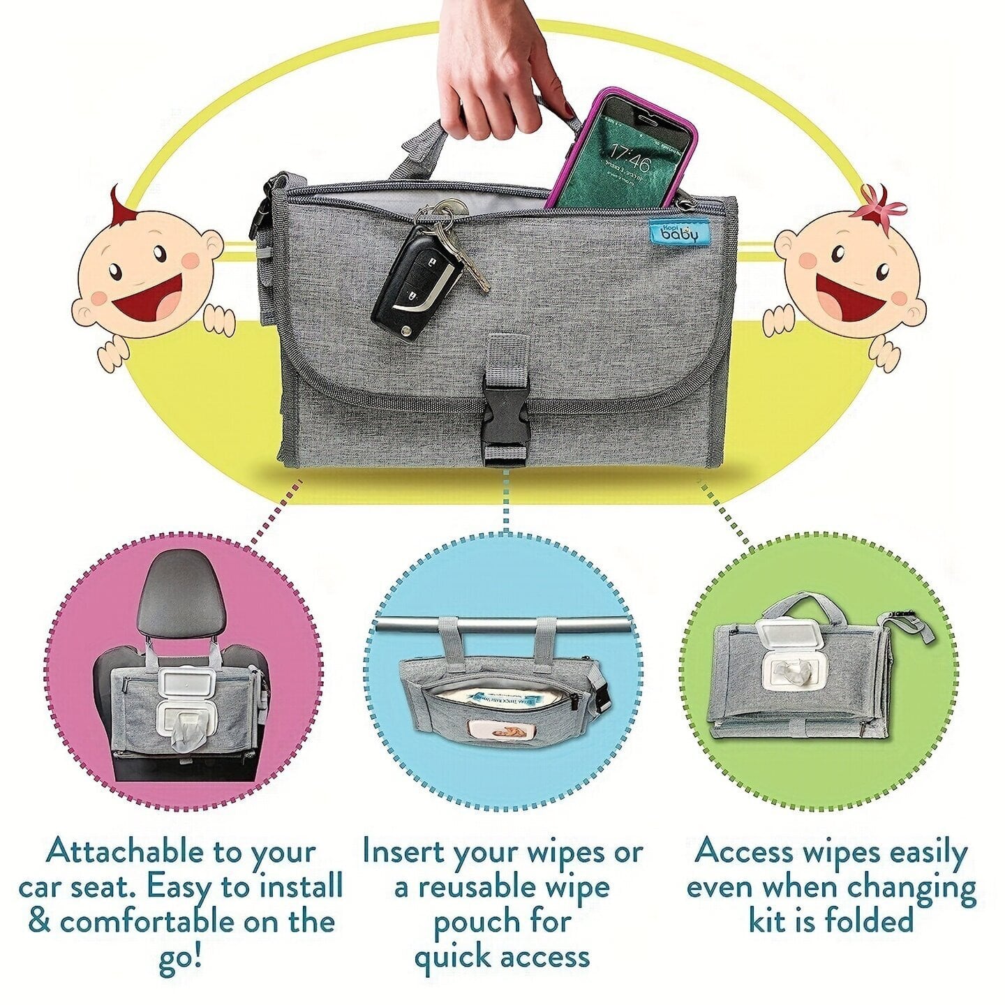 Portable Diaper Changing Bag - Lil Bug