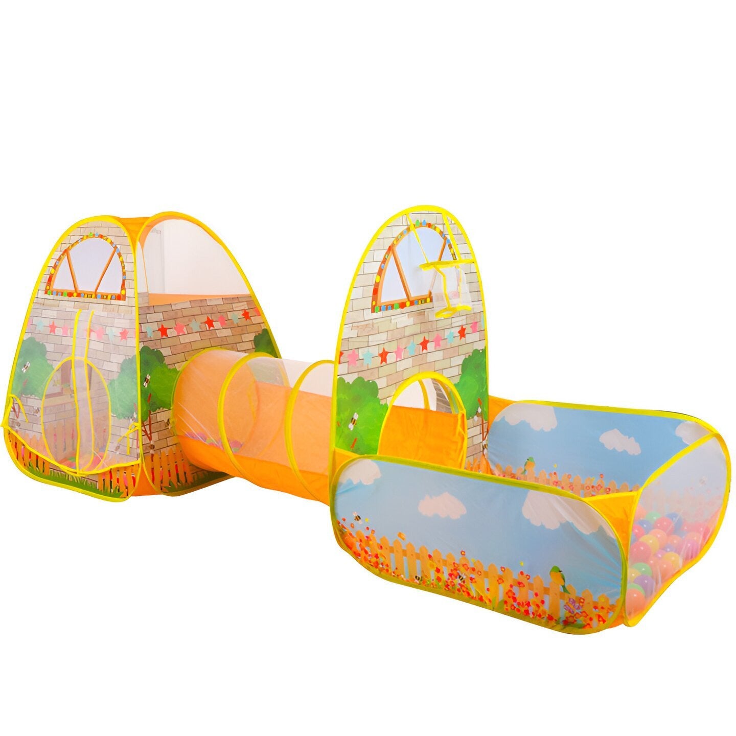 Brick House Play Tent with Tunnel - Lil Bug