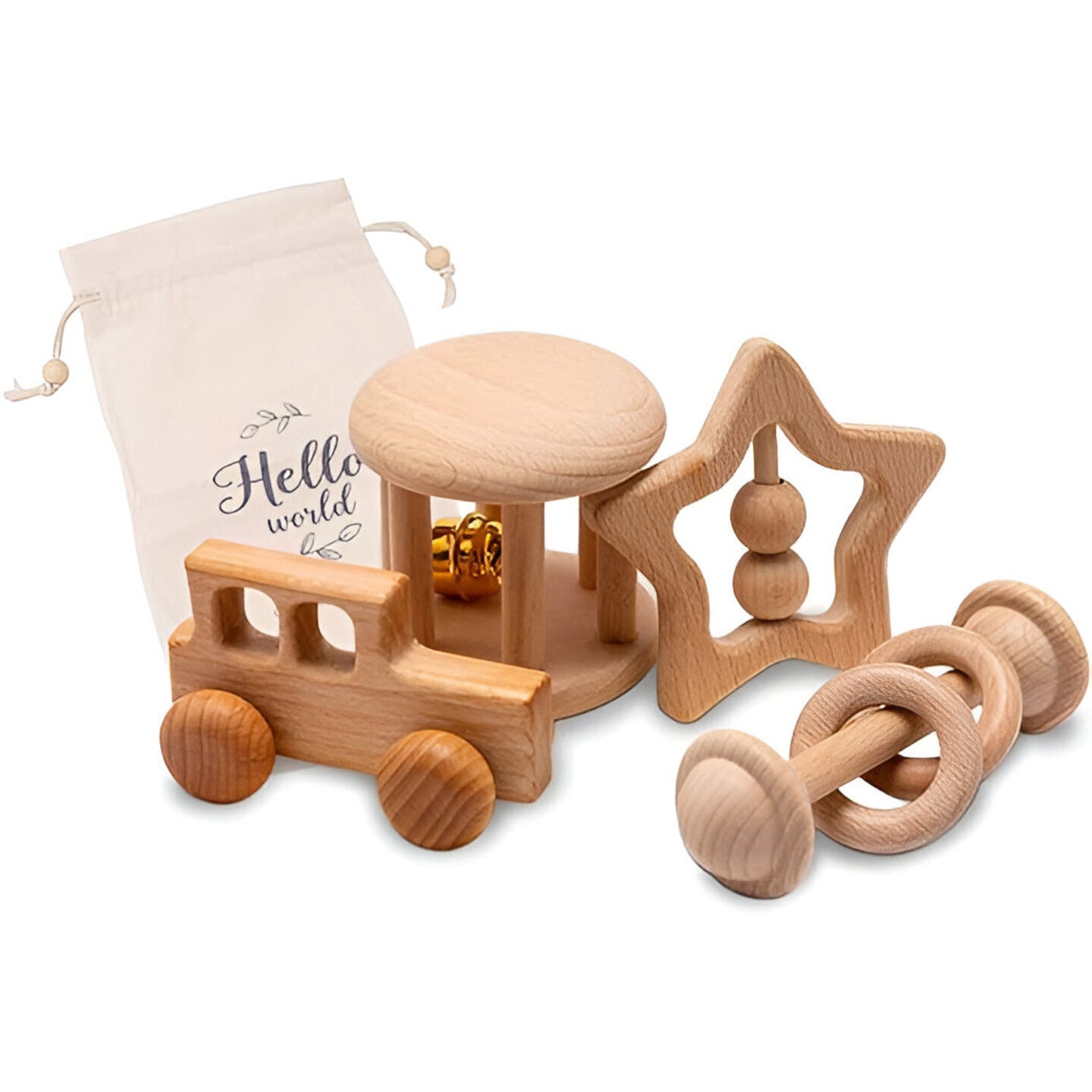 Wooden Rattle Set - Lil Bug