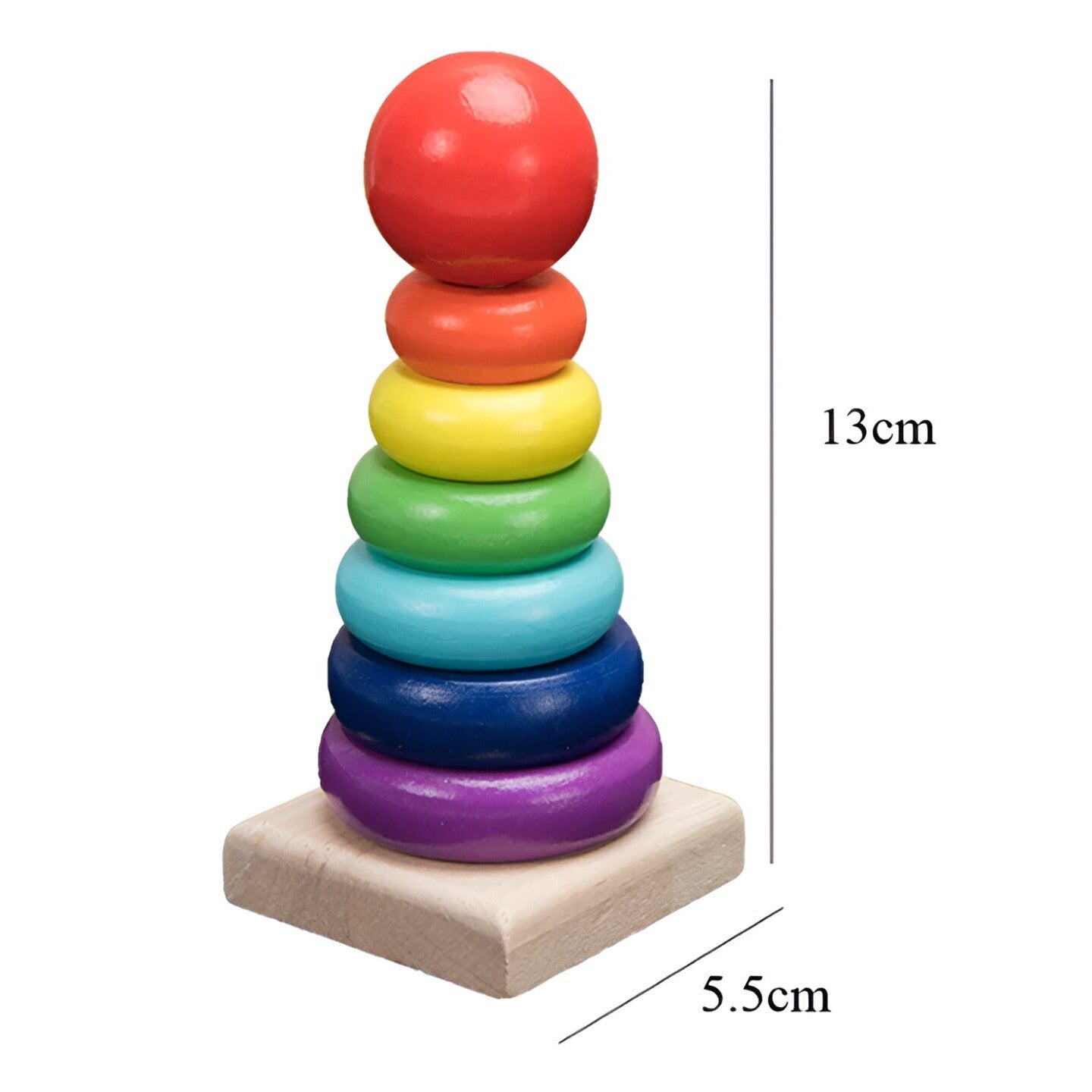 Montessori Rainbow Stacking Tower - Lil Bug