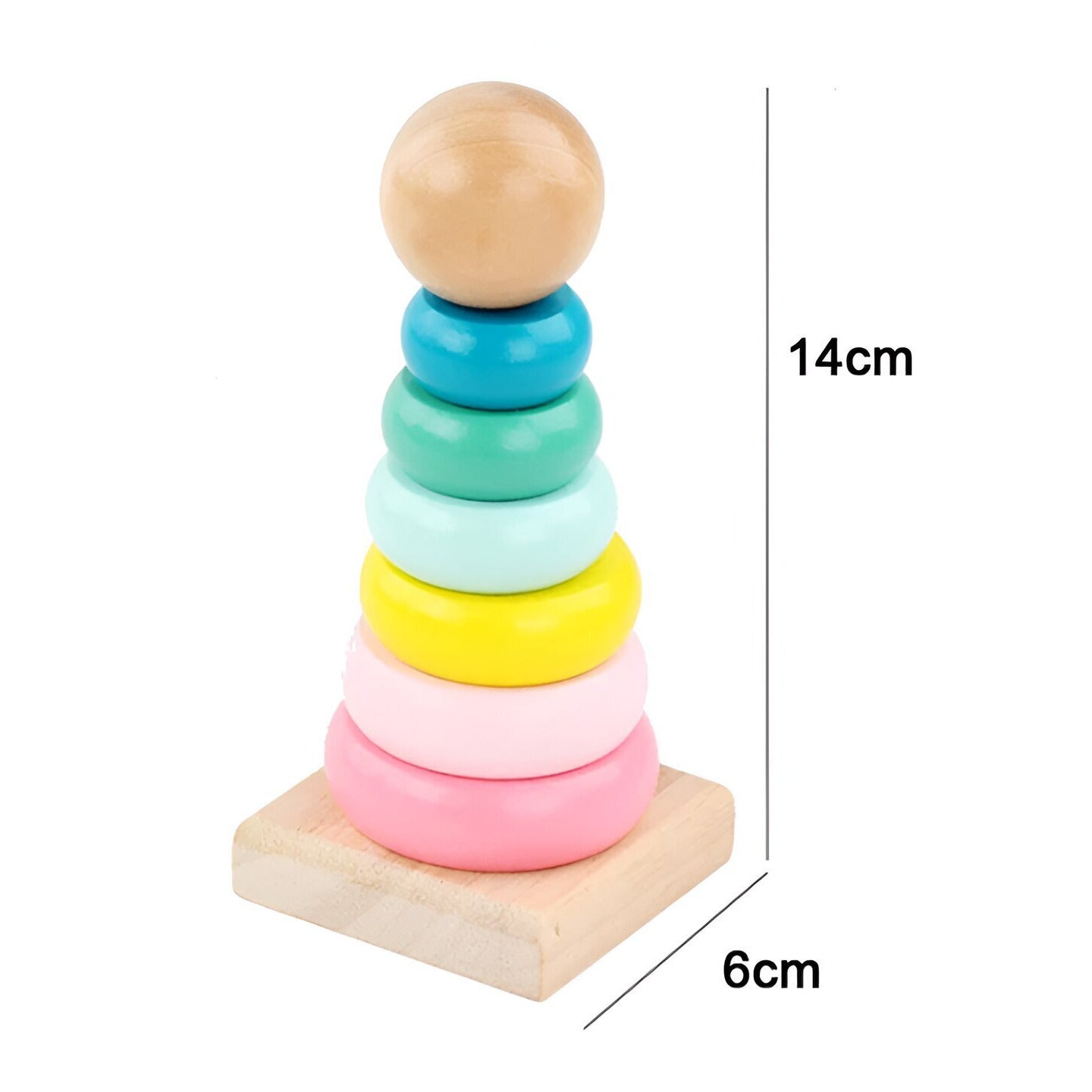 Montessori Rainbow Stacking Tower - Lil Bug