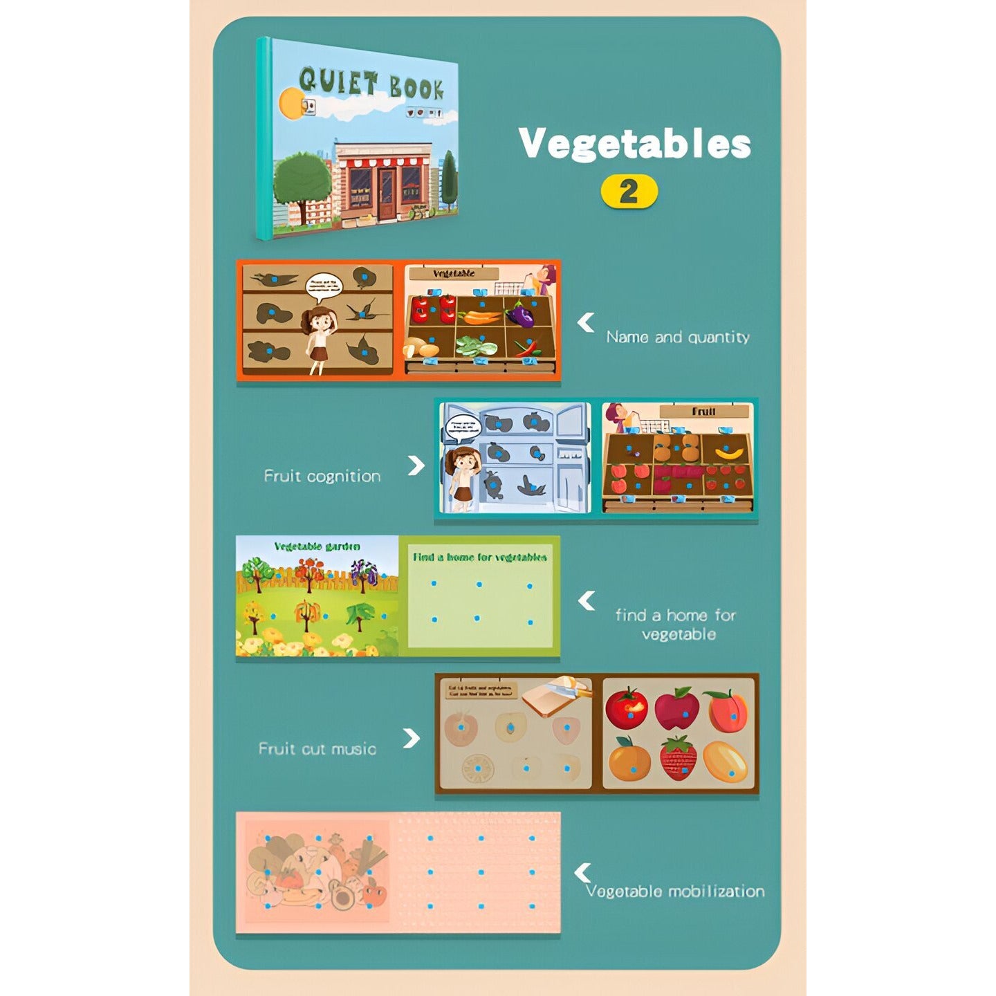 Montessori Quiet Book - Reusable Sticker Book - Lil Bug