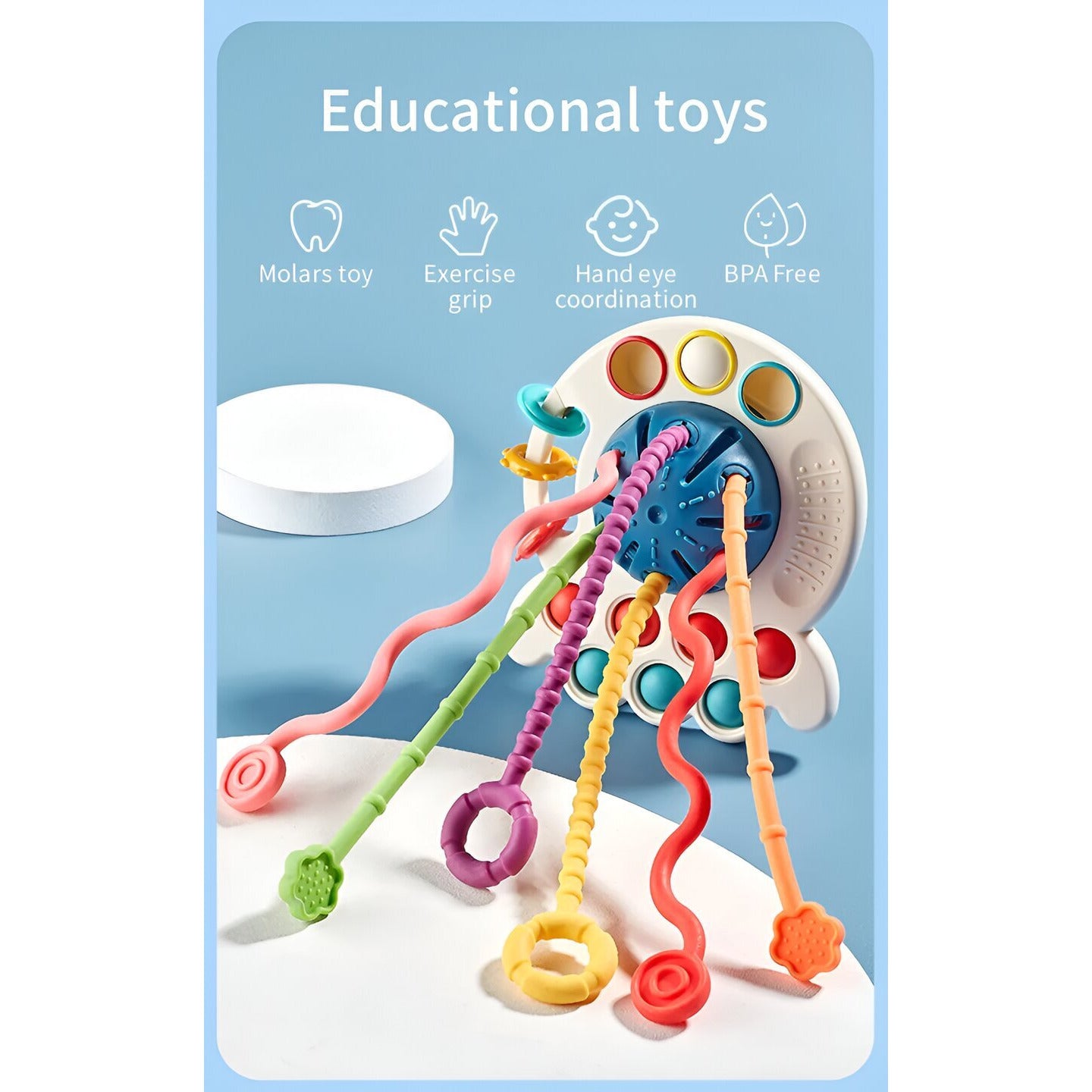 Montessori Pull String Toy - Lil Bug