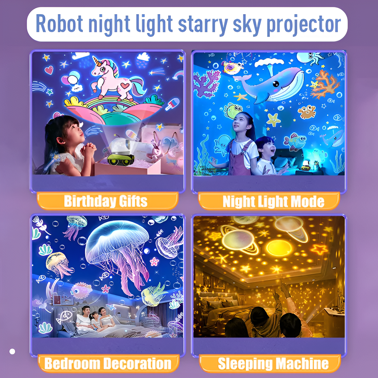 Robot Star Projection Lamp - Lil Bug