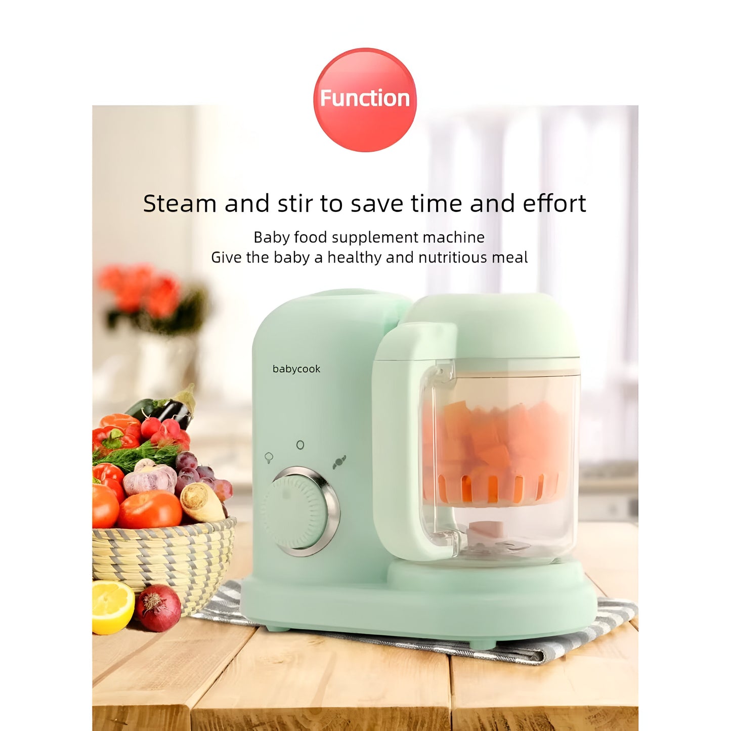 2 in 1 Baby Food Processor (Steamer + Blender)