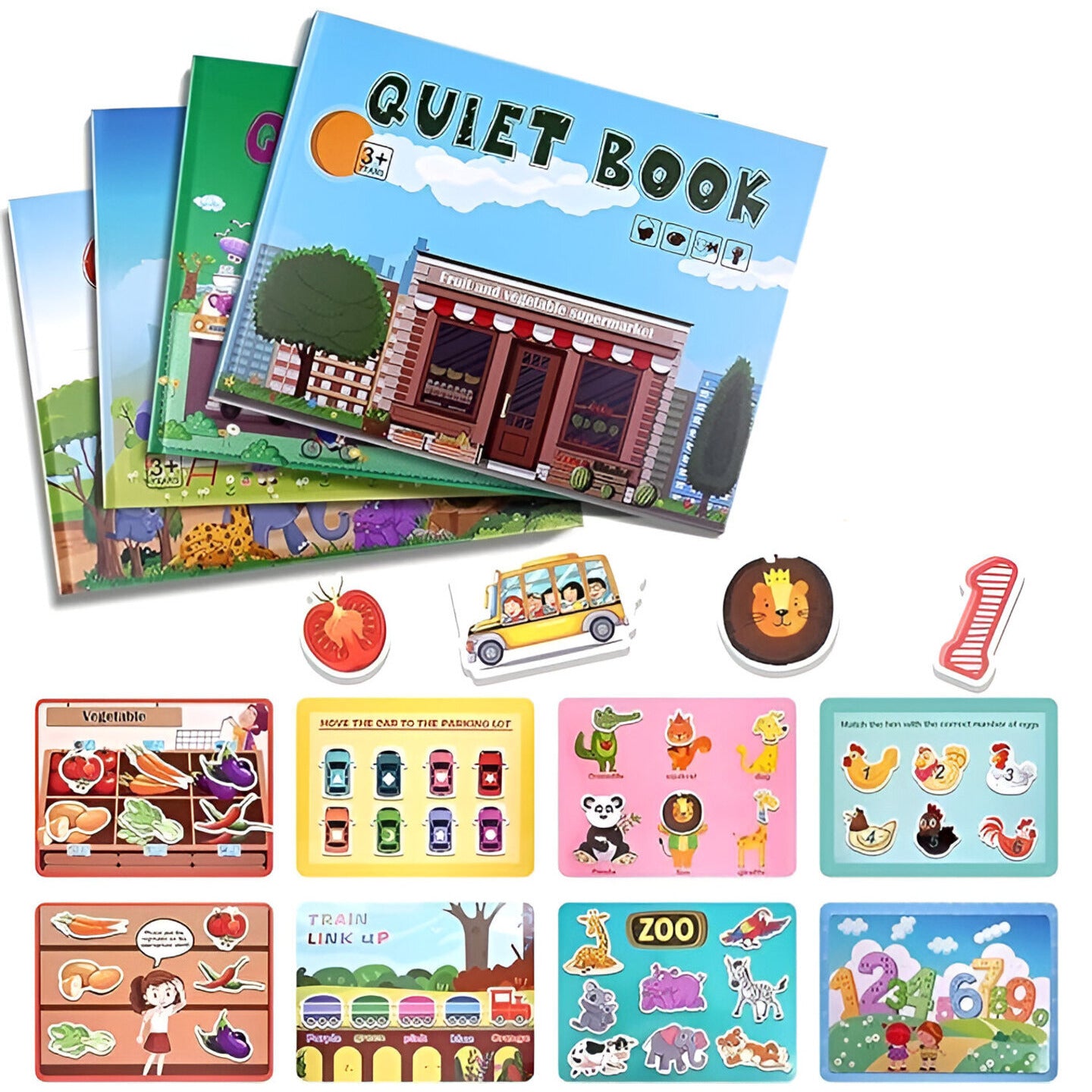 Montessori Quiet Book - Reusable Sticker Book - Lil Bug