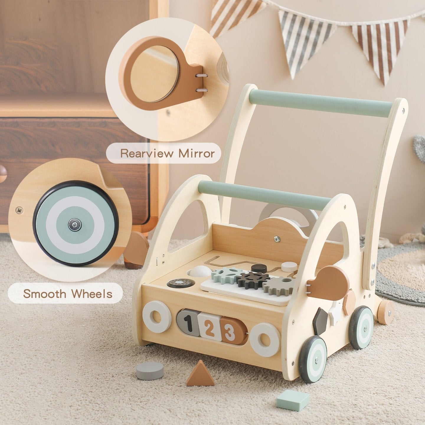 Montessori Wooden Baby Walker